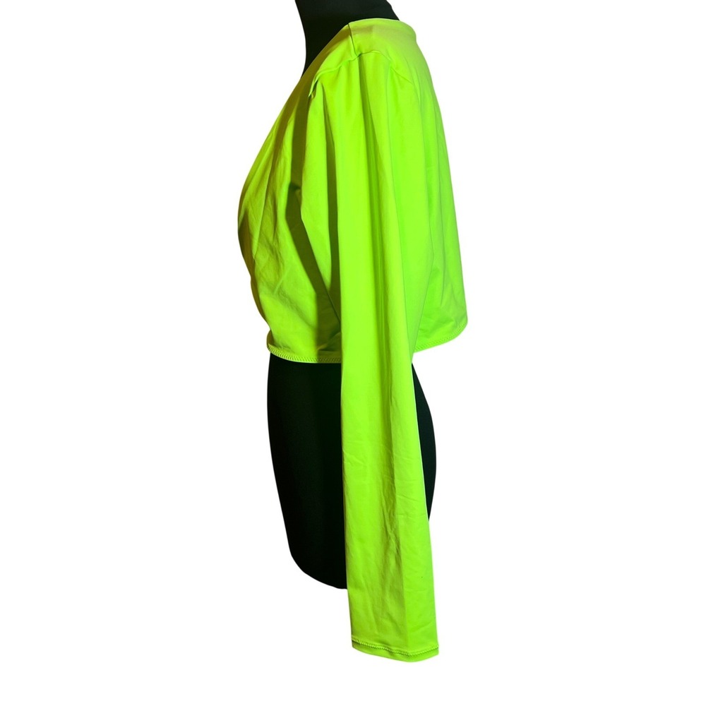 SKIMS Recycled Swim Long Sleeve Shrug in Neon Green, Women's Size 4X, NWT - Picture 4 of 16